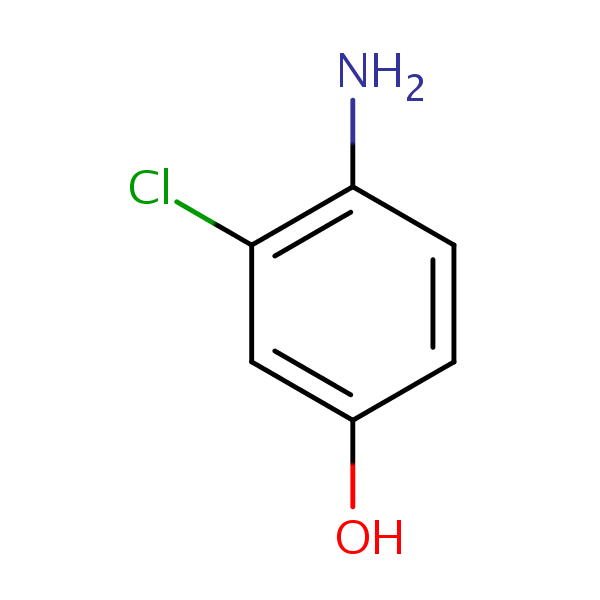 4-Amino-3-chlorophenol structural formula
