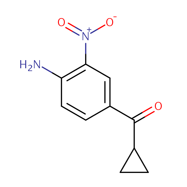 (4-Amino-3-nitrophenyl) cyclopropyl ketone structural formula