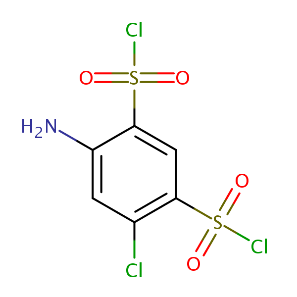 4-Amino-6-chlorobenzene-1,3-di(sulphonyl chloride) structural formula