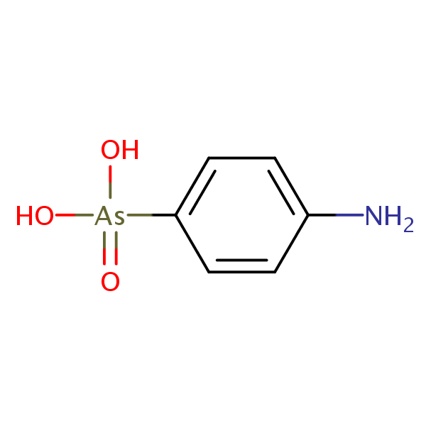 (4-Aminophenyl)arsonic acid structural formula