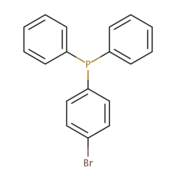 (4-Bromophenyl)diphenylphosphine structural formula