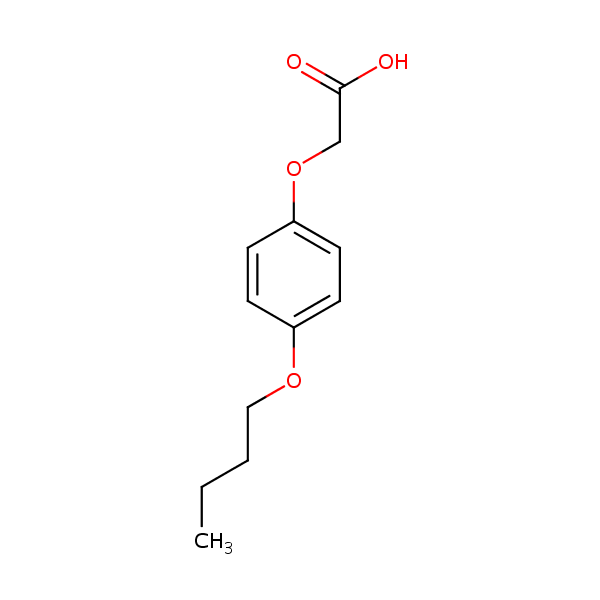 (4-Butoxyphenoxy)acetic acid structural formula