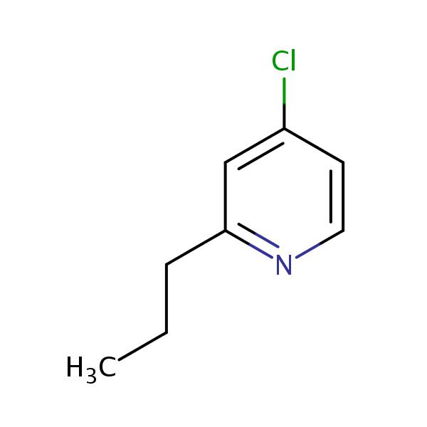4-Chloro-2-propylpyridine structural formula