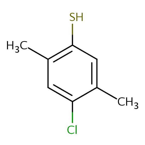 4-Chloro-2,5-dimethylbenzenethiol structural formula