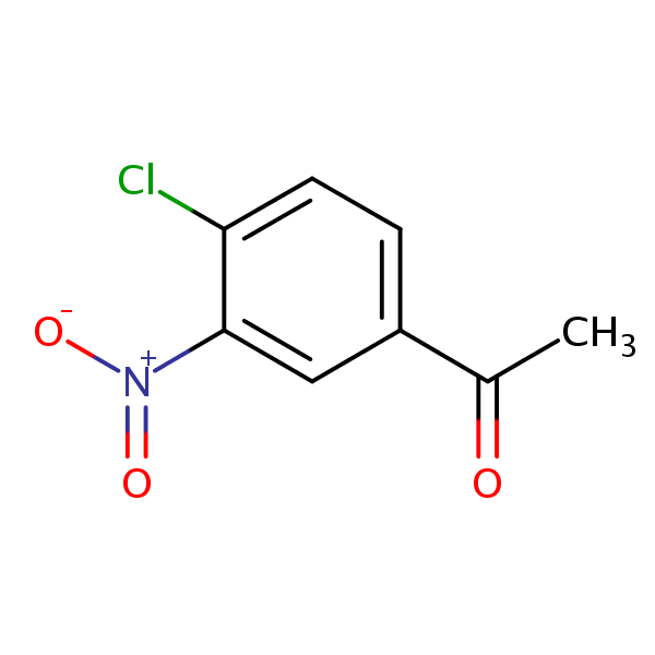 4’-Chloro-3’-nitroacetophenone structural formula