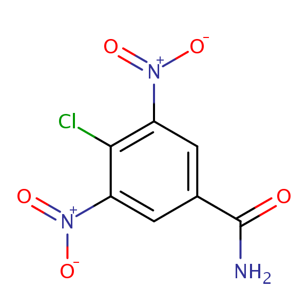 4-Chloro-3,5-dinitrobenzamide structural formula