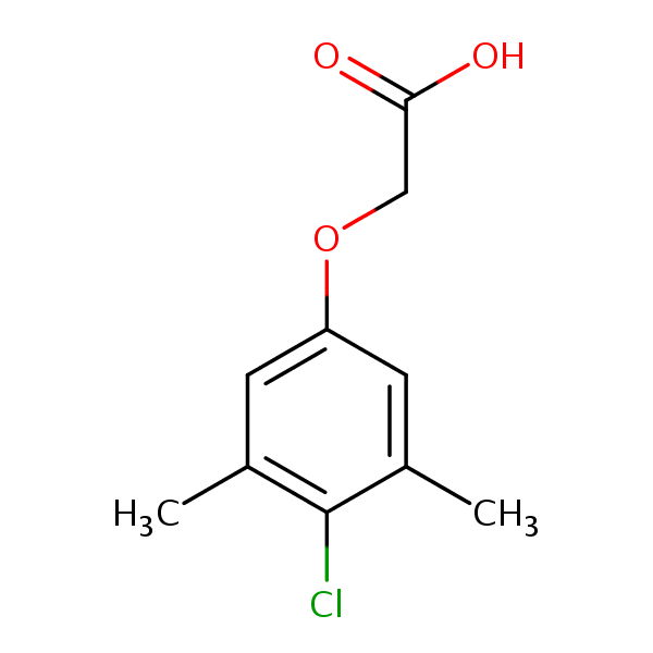 4-Chloro-3,5-xylyloxyacetic acid structural formula