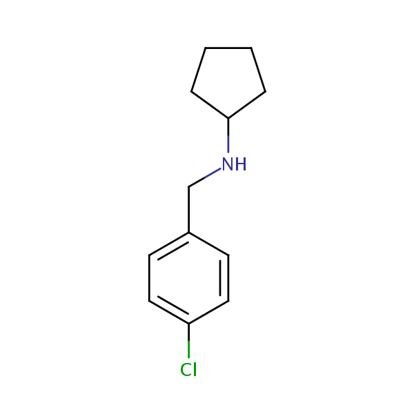 4-Chloro-N-cyclopentylbenzylamine structural formula