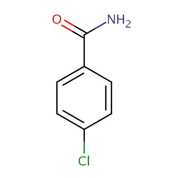 4-Chlorobenzamide structural formula