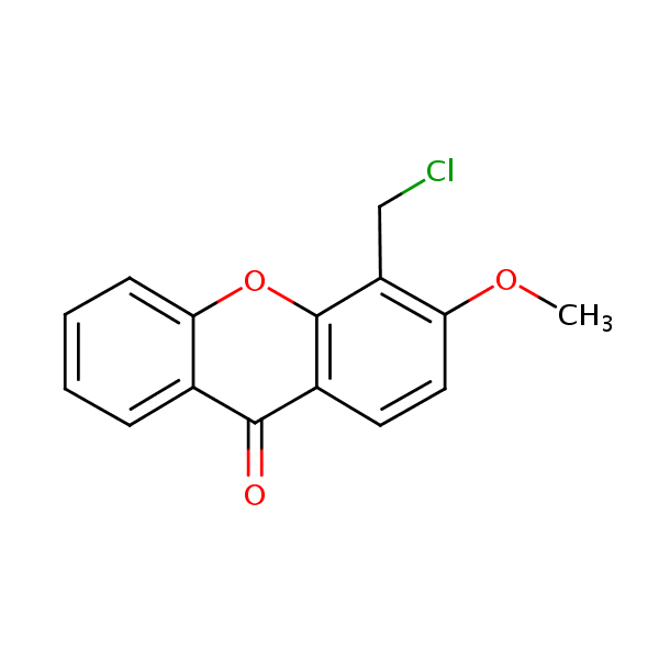 4-(Chloromethyl)-3-methoxy-9H-xanthen-9-one structural formula
