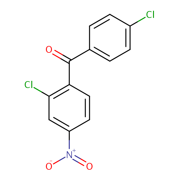 4-Chlorophenyl 2-chloro-4-nitrophenyl ketone structural formula