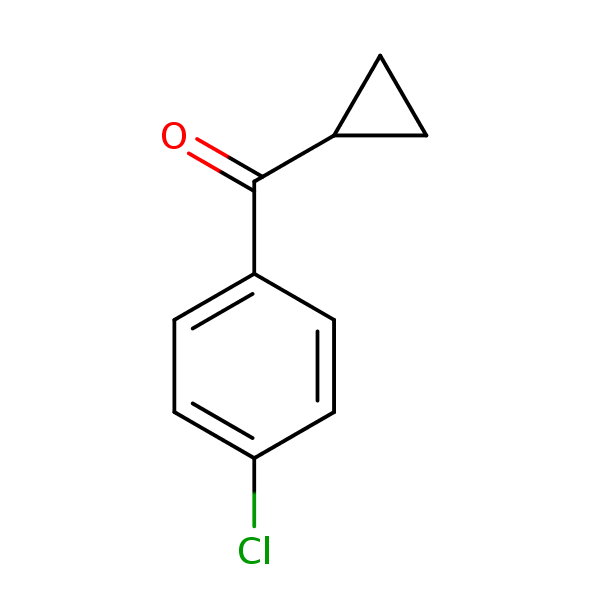 4-Chlorophenyl cyclopropyl ketone structural formula