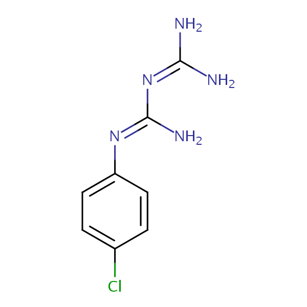 4-Chlorophenylbiguanide structural formula