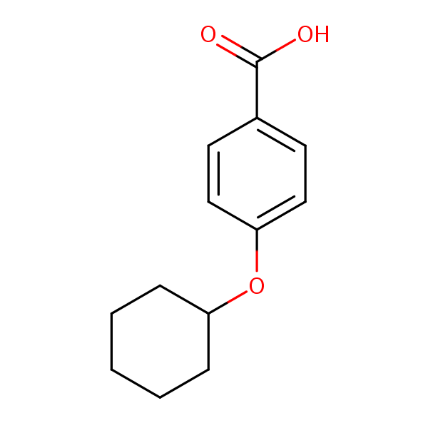 4-Cyclohexyloxybenzoic acid structural formula