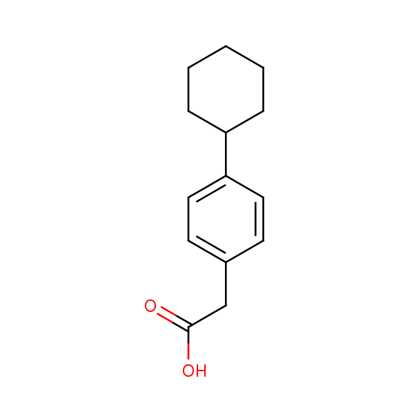 4-Cyclohexylphenylacetic acid structural formula
