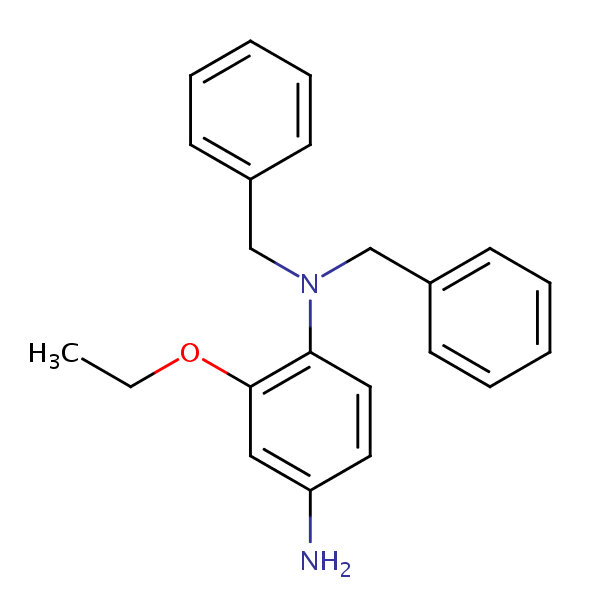 4-Dibenzylamino-3-ethoxyaniline structural formula