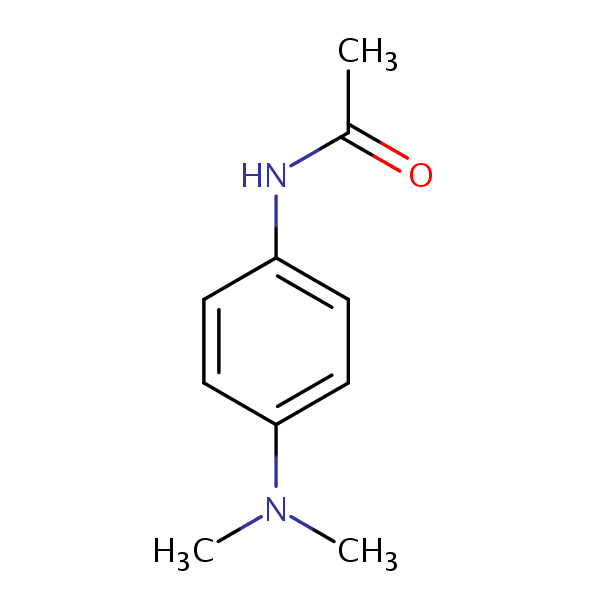 4’-Dimethylaminoacetanilide structural formula