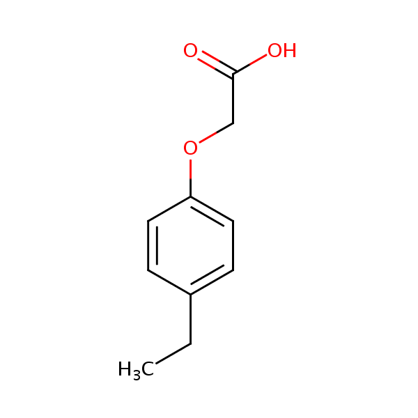 (4-Ethylphenoxy)acetic acid structural formula