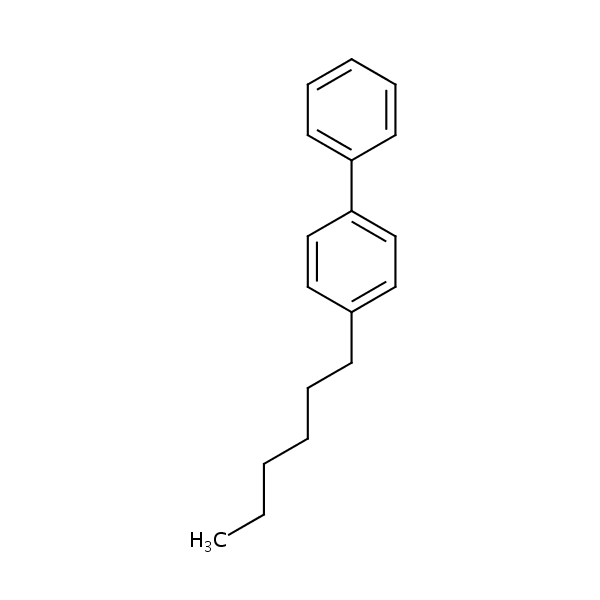 4-Hexylbiphenyl structural formula