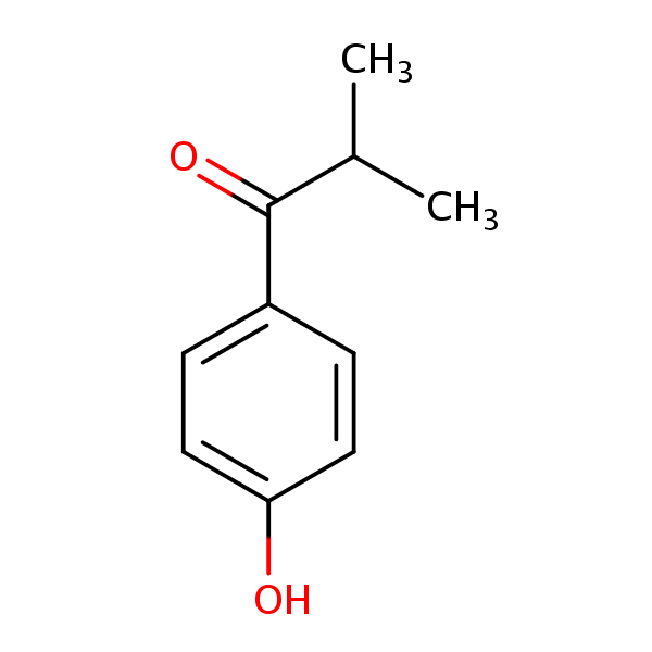 4’-Hydroxy-2-methylpropiophenone structural formula