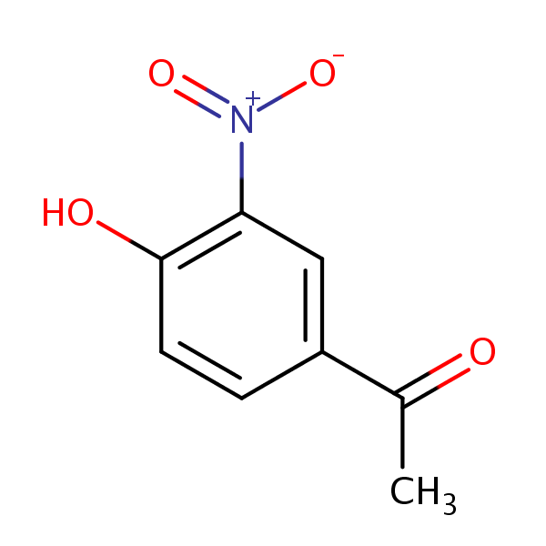 4-Hydroxy-3-Nitroacetophenone structural formula
