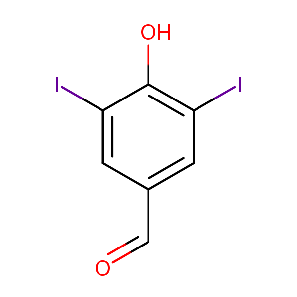 4-Hydroxy-3,5-diiodobenzaldehyde structural formula