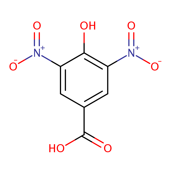 4-Hydroxy-3,5-dinitrobenzoic acid structural formula