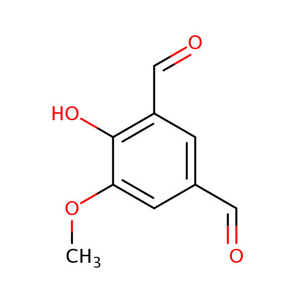4-Hydroxy-5-methoxyisophthalaldehyde structural formula