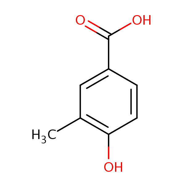 4-Hydroxy-m-toluic acid structural formula