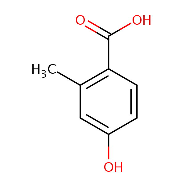 4-Hydroxy-o-toluic acid structural formula