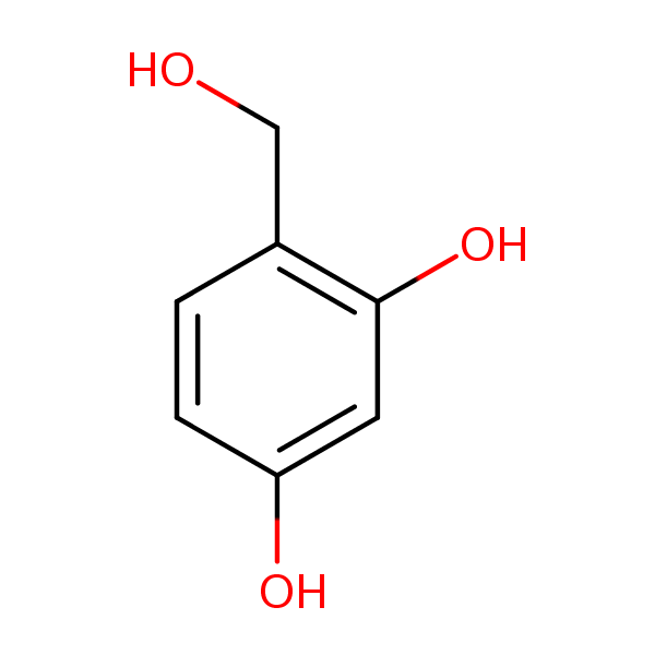 4-(Hydroxymethyl)-1,3-benzenediol structural formula