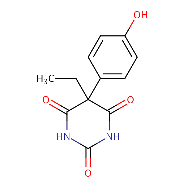4-Hydroxyphenobarbital structural formula