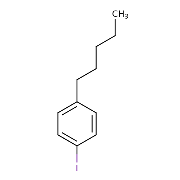 4-Iodopentylbenzene structural formula