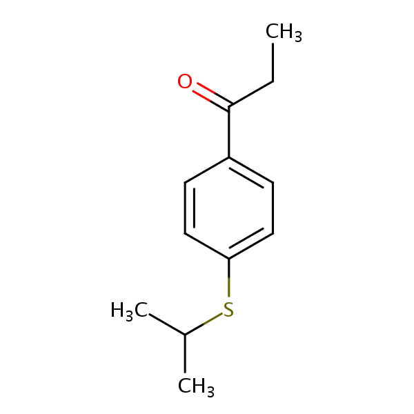 4’-(Isopropylthio)propiophenone structural formula