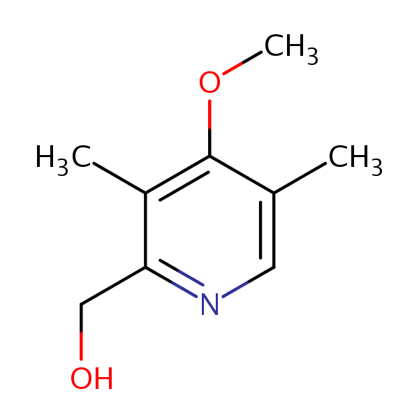 4-Methoxy-3,5-dimethylpyridine-2-methanol structural formula