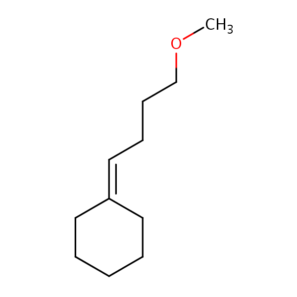 (4-Methoxybutylidene)cyclohexane structural formula
