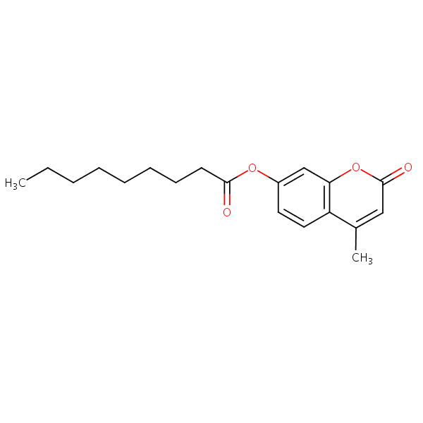 4-Methyl-2-oxo-2H-1-benzopyran-7-yl nonan-1-oate structural formula