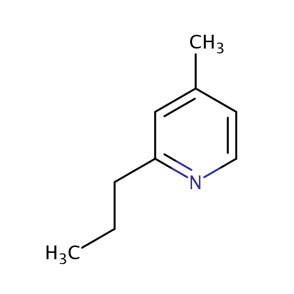 4-Methyl-2-propylpyridine structural formula
