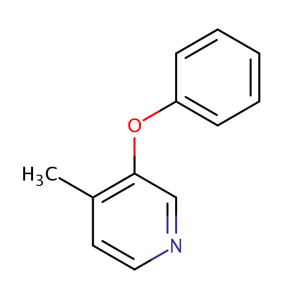 4-Methyl-3-phenoxypyridine structural formula