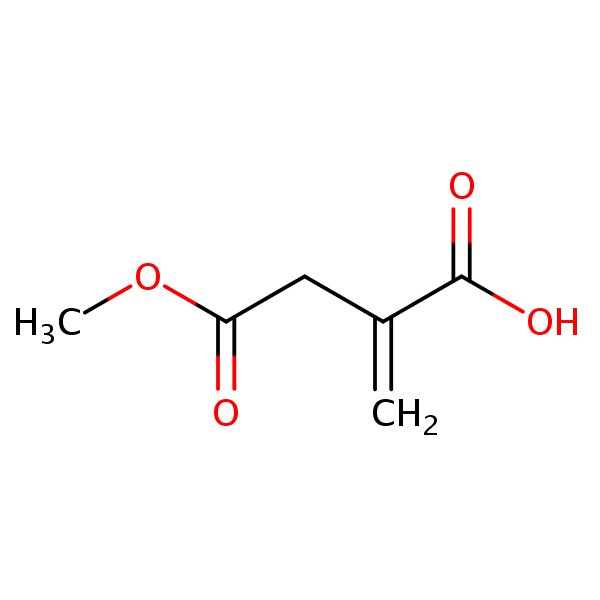 4-Methyl hydrogen 2-methylenesuccinate structural formula