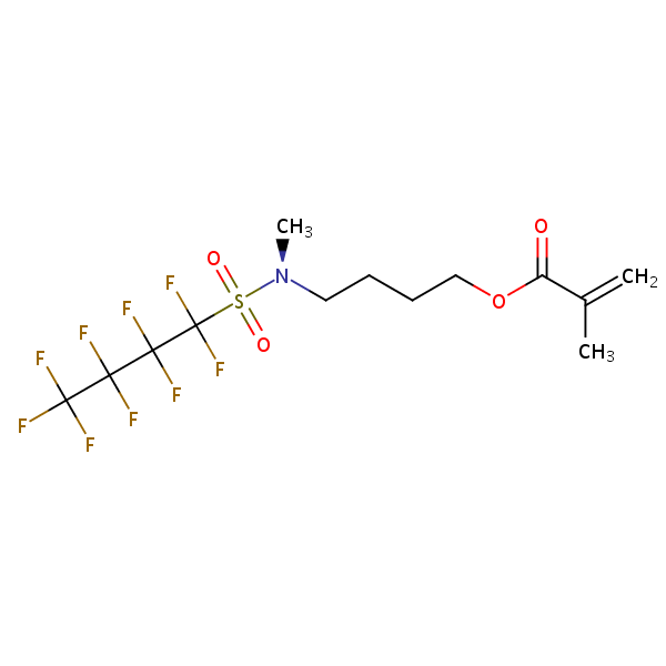 4-[Methyl[(nonafluorobutyl)sulfonyl]amino]butyl methacrylate structural formula