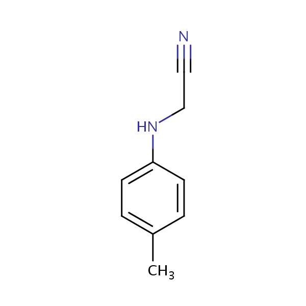 ((4-Methylphenyl)amino)acetonitrile structural formula