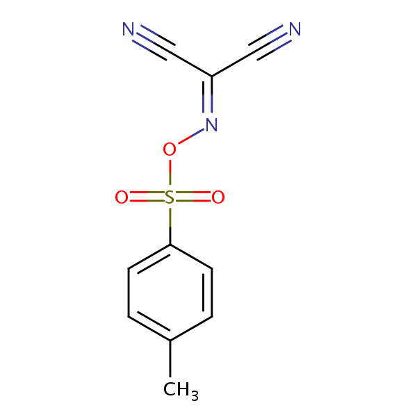 ((((4-Methylphenyl)sulphonyl)oxy)imino)malononitrile structural formula