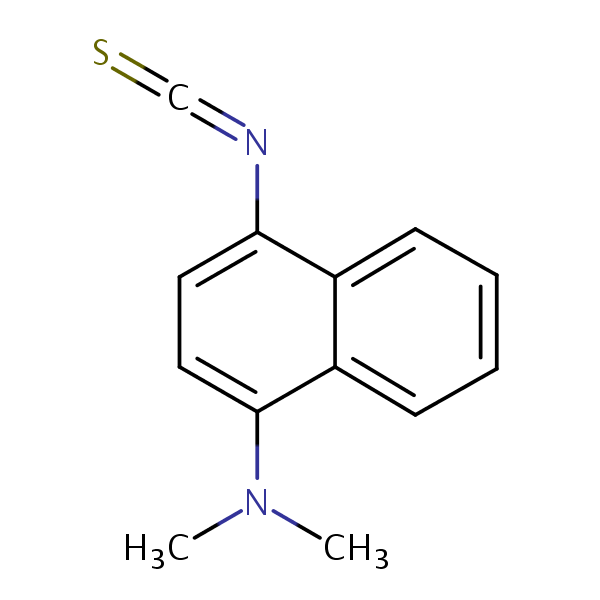 4-N,N-Dimethylamino-1-naphthylisothiocyanate structural formula