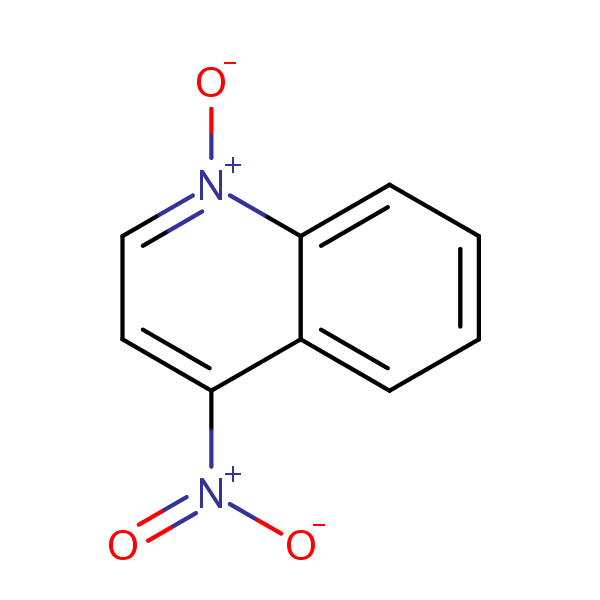 4-Nitroquinoline-1-oxide structural formula