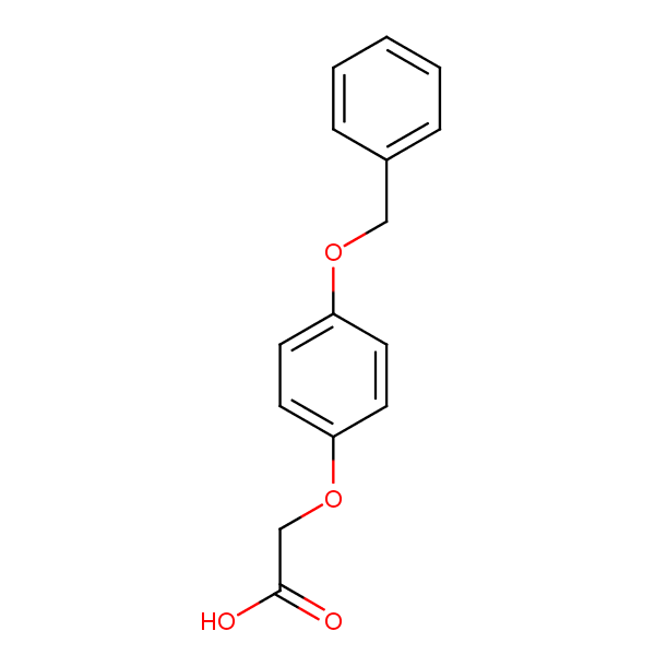 (4-(Phenylmethoxy)phenoxy)acetic acid structural formula