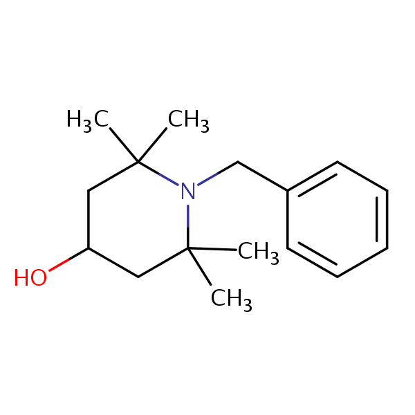 4-Piperidinol, 2,2,6,6-tetramethyl-1-(phenylmethyl)- structural formula
