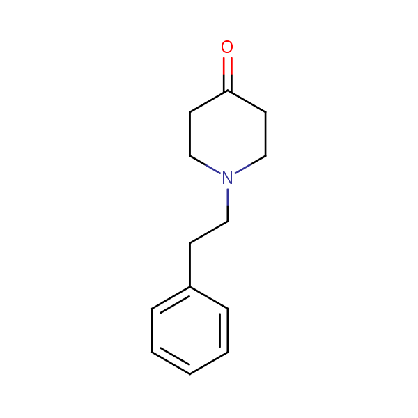 4-Piperidinone, 1-(2-phenylethyl)- structural formula