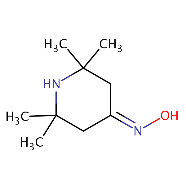 4-Piperidinone, 2,2,6,6-tetramethyl-, oxime structural formula