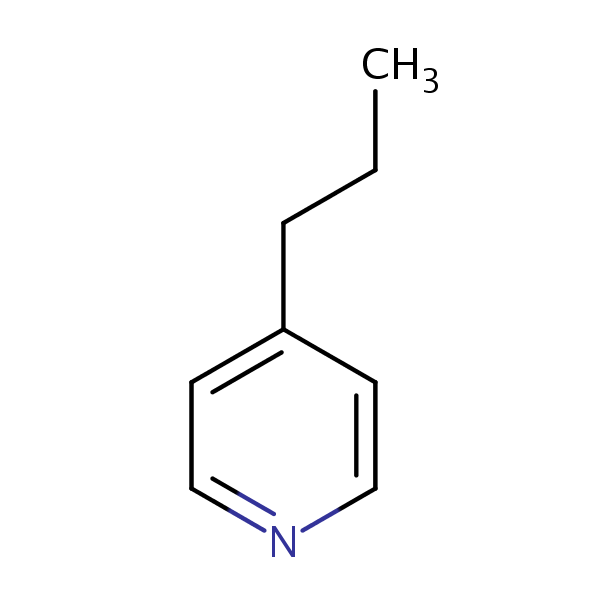4-Propylpyridine structural formula